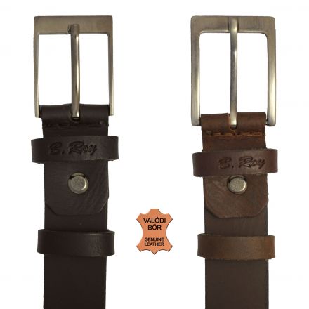 B. Roy Traditional Narrow Genuine Leather Belt